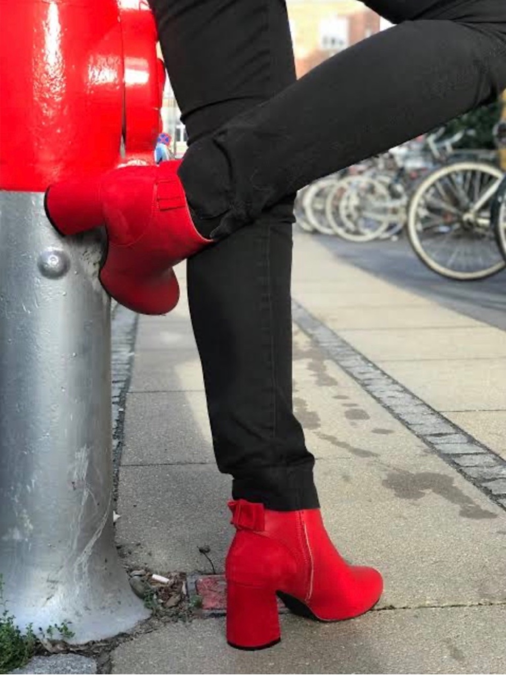 Red Lola Ramona Retro Boutique Ankle Boots – Size 40 (US 10) – Worn Twice